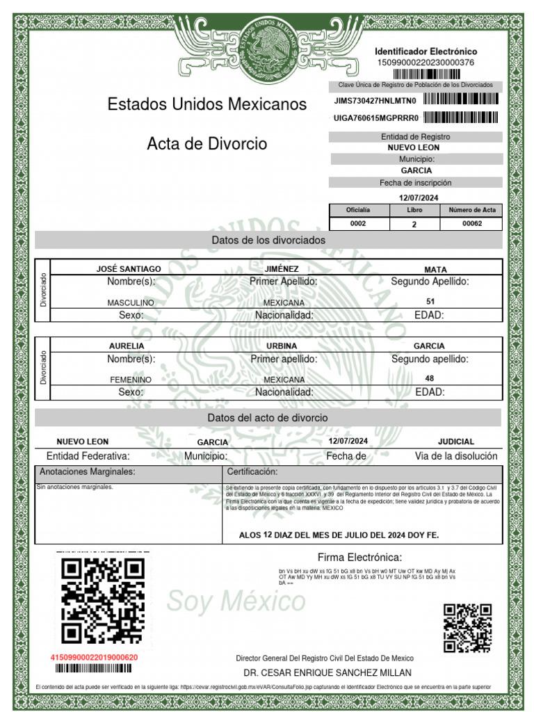 ⚡ Acta de Defuncion Oficial Mexico |  LUNES  A DOMINGO 7:30 A 11 PM